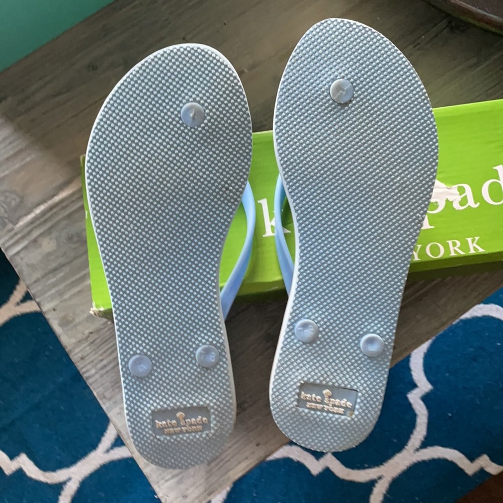 Kate spade  Flip flops ,light blue, size 8 - Picture 4 of 6